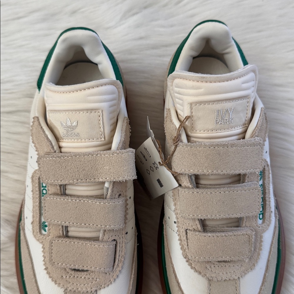 Adidas x Ivy Park Women’s Super Sleek 3 Strap Wonder White Gum Sneakers 5.5 - Picture 6 of 16